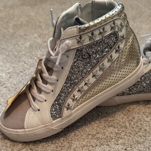 Vintage Havana Silver Glitter Star Sneakers